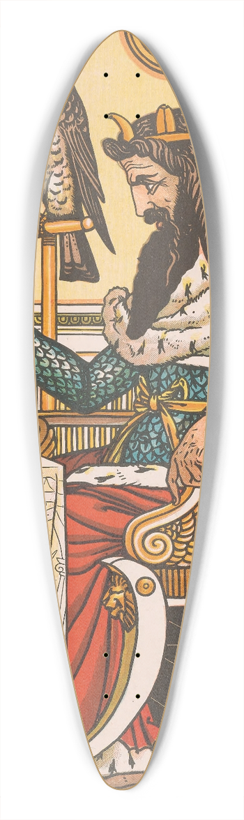 Walter Crane - Beauty and the beast Pl. 09 39.3 inch art pintail longboard deck