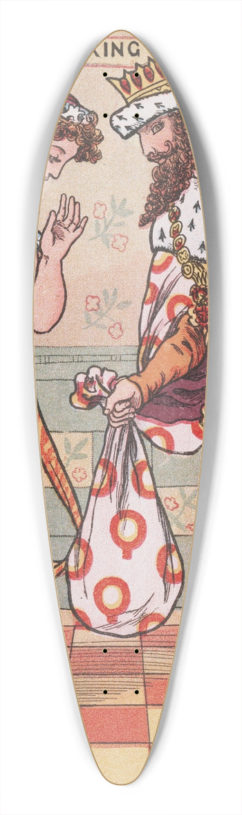Walter Crane - Good king Arthur 39.3 inch art pintail longboard deck