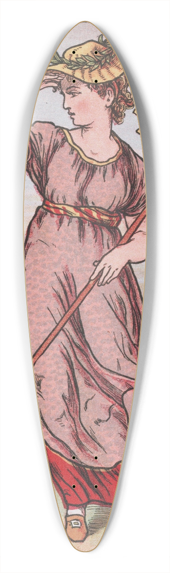 Walter Crane - Little Bo-Peep 39.3 inch art pintail longboard deck