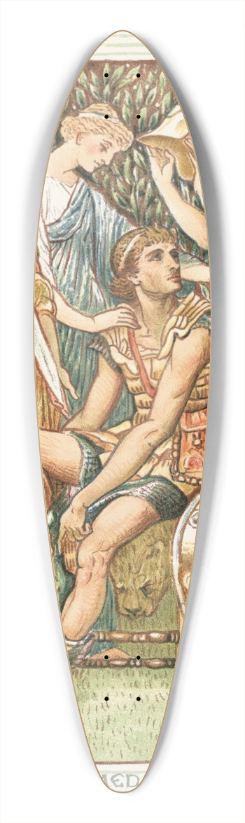 Walter Crane - Perseus Armed by the Nymphs 39.3 inch art pintail longboard deck
