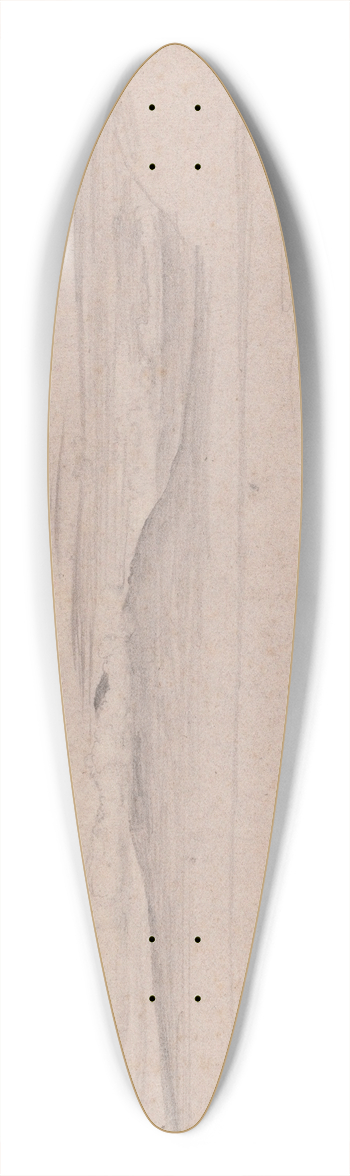 Walter Crane - Sky over Vesuvius 39.3 inch art pintail longboard deck