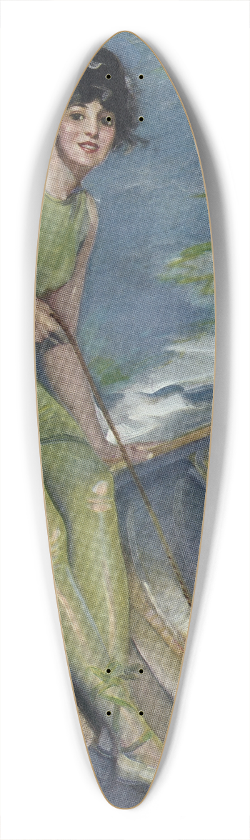 Walter Dean Goldbeck - Watchful weighting 39.3 inch art pintail longboard deck