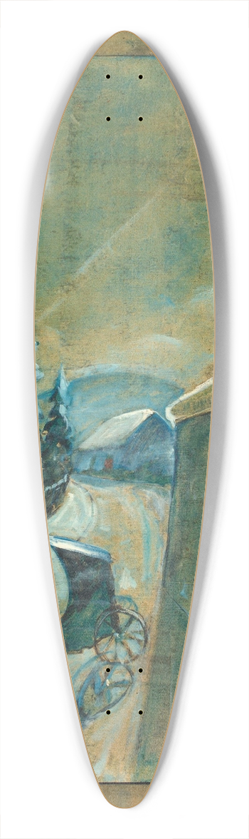 Walter Gramatt - Mondlandschaft mit Pferd 39.3 inch art pintail longboard deck