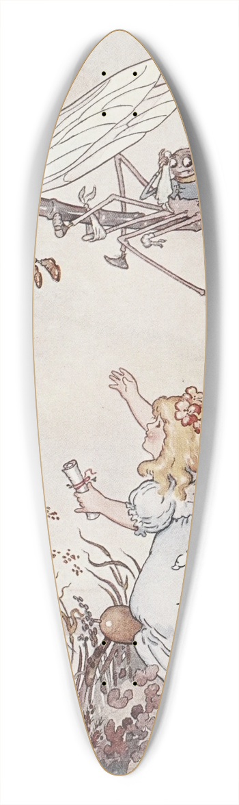 Walter Harrison Cady - I am the great Dragon Fly 39.3 inch art pintail longboard deck