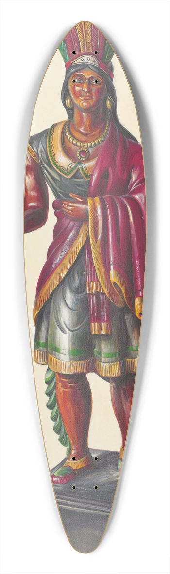 Walter Hochstrasser - Cigar Store Indian 39.3 inch art pintail longboard deck