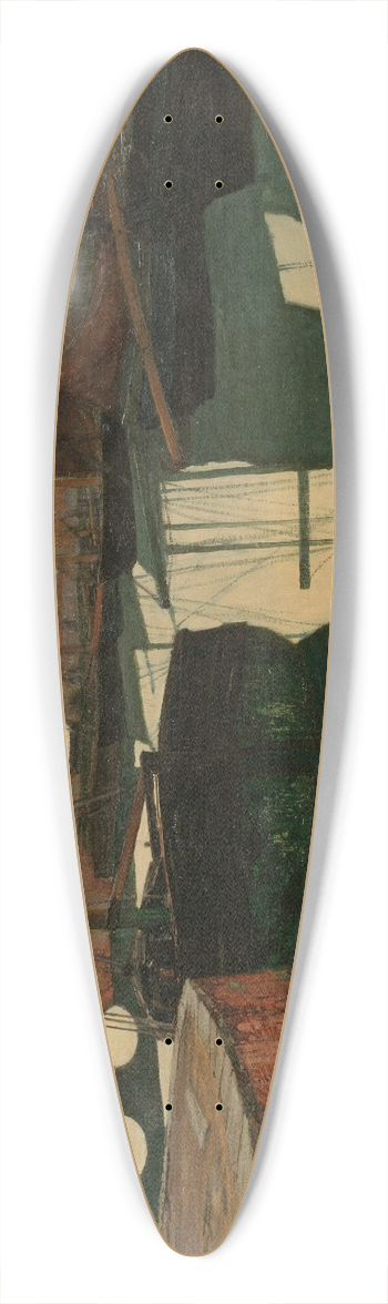 Walter Leistikow - Hafen 39.3 inch art pintail longboard deck