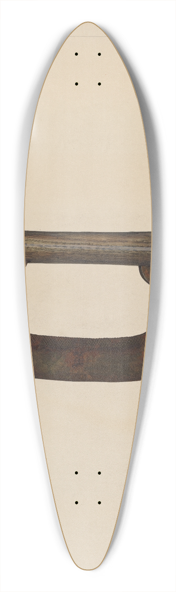 Walter Praefke - Chopping Knife 39.3 inch art pintail longboard deck