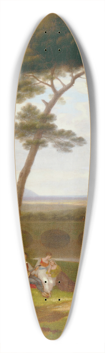 Washington Allston - Italian Landscape 39.3 inch art pintail longboard deck