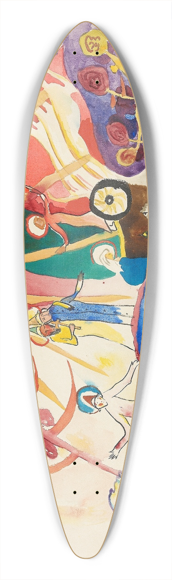 Wassily Kandinsky - Draft for All Saints II (composition with saints) 39.3 inch art pintail longboard deck