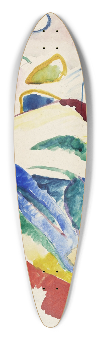 Wassily Kandinsky - Draft for Composition II 39.3 inch art pintail longboard deck