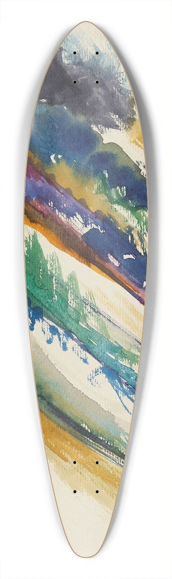 Wassily Kandinsky - Draft for Composition VII 39.3 inch art pintail longboard deck