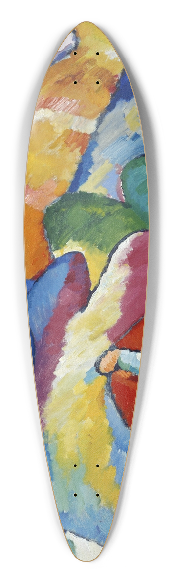 Wassily Kandinsky - Improvisation 6 (African) 39.3 inch art pintail longboard deck