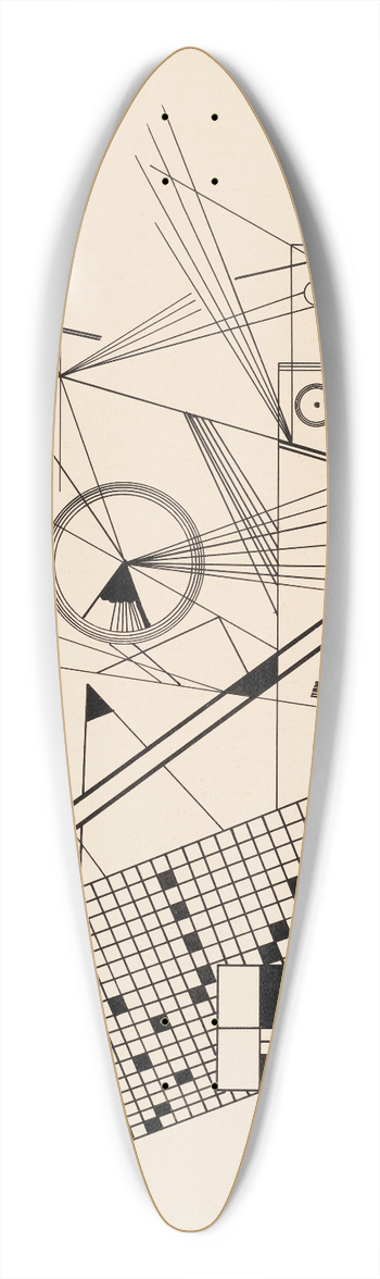 Wassily Kandinsky - Ohne titel 39.3 inch art pintail longboard deck