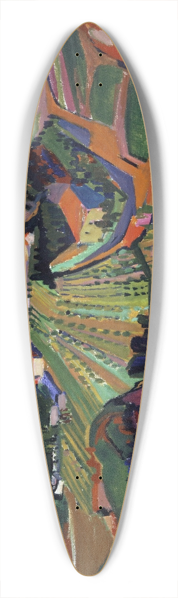 Werner Neuhaus - Landscape In The Ticino 39.3 inch art pintail longboard deck