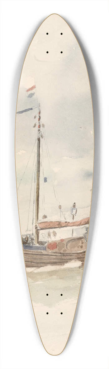 Whitney Warren Jr. - A Dutch Barge 39.3 inch art pintail longboard deck