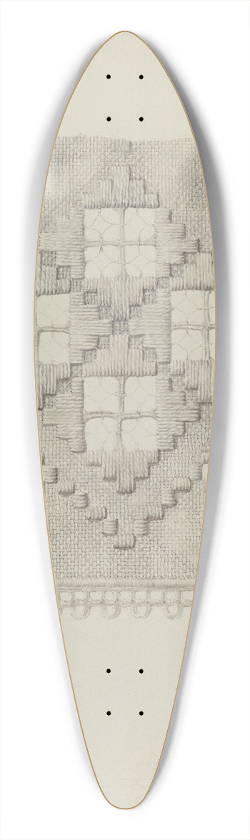 Wilford H. Shurtliff - Hardanger 39.3 inch art pintail longboard deck