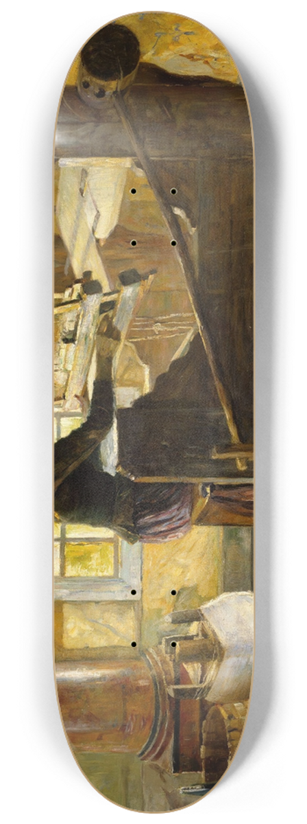 Gustav Wentzel - At the Loom 8.25 inch art skate deck