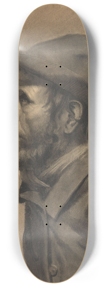 Gustav Wentzel - Bearded Man with Hat 8.25 inch art skate deck