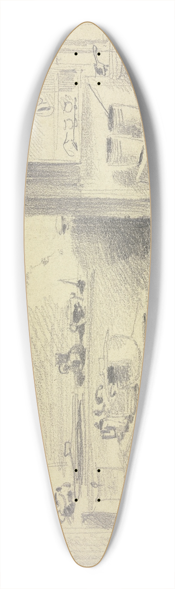 Wilhelm Busch - Kche mit Herd, Regal und Mauerbogen 39.3 inch art pintail longboard deck