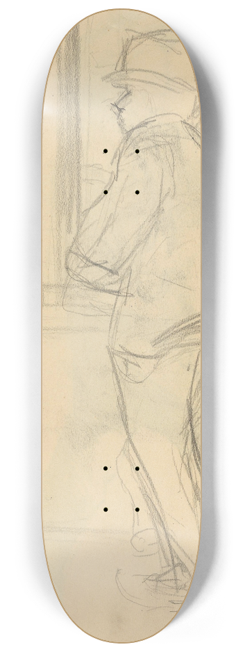 Gustav Wentzel - Man by Window 8.25 inch art skate deck