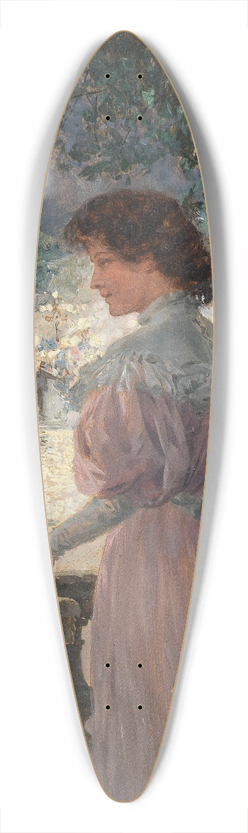 Wilhelm Gause - Das Gartenfest 39.3 inch art pintail longboard deck