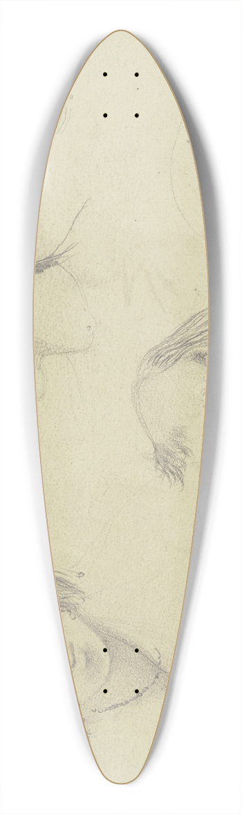 Wilhelm Gentz - Head study (Nubia) 39.3 inch art pintail longboard deck
