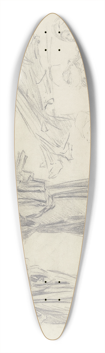 Wilhelm Gentz - Studienblatt; Professor einer arabischen Universitt und Zuhrer 39.3 inch art pintail longboard deck