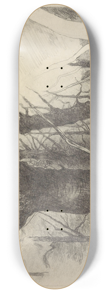 Gustav Wentzel - Study of a Tree 8.25 inch art skate deck