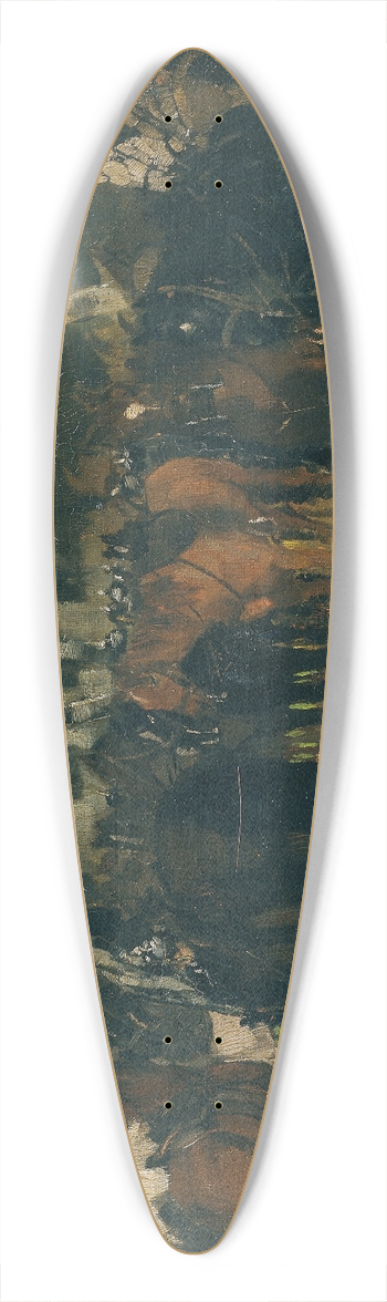 Wilhelm Trbner - Abgesessene Krassiere 39.3 inch art pintail longboard deck