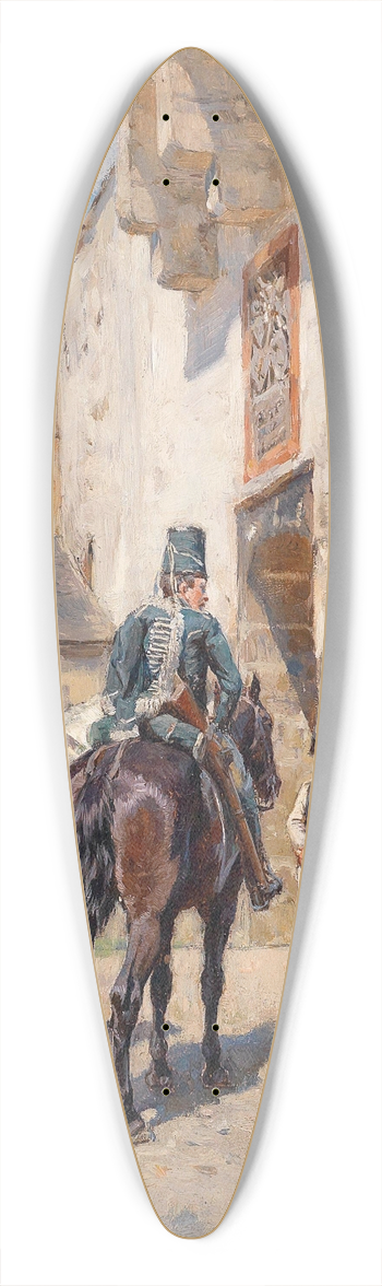 Wilhelm Velten - Wachposten an der Stadtmauer 39.3 inch art pintail longboard deck