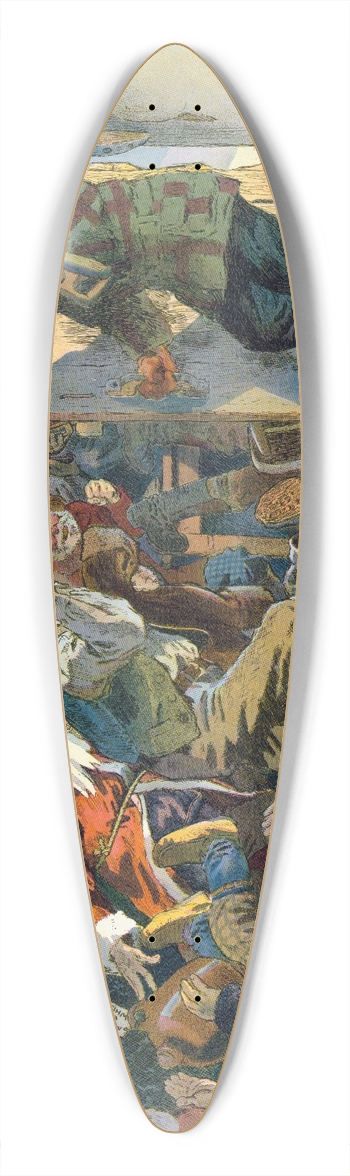Will Crawford - Christmas in a mining camp 39.3 inch art pintail longboard deck