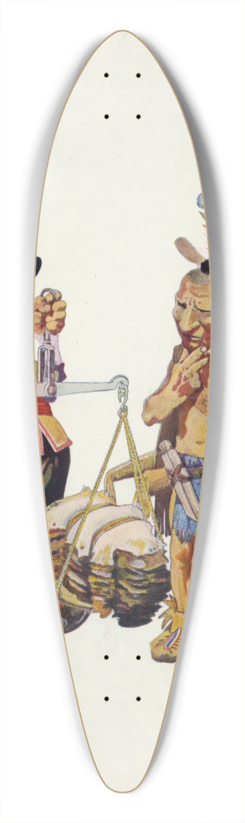 Will Crawford - The great white weigh 39.3 inch art pintail longboard deck