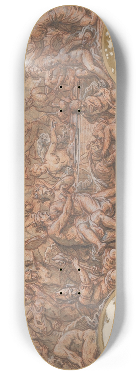 Guy Louis Vernansal the Elder - The Wedding Feast of Bacchus and Ariadne 8.25 inch art skate deck