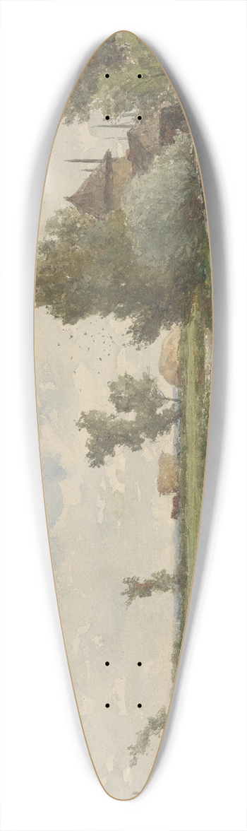 Willem Roelofs - Weiland met koeien 39.3 inch art pintail longboard deck