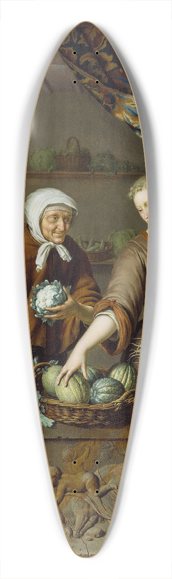 Willem Van Mieris - The Greengrocer 39.3 inch art pintail longboard deck