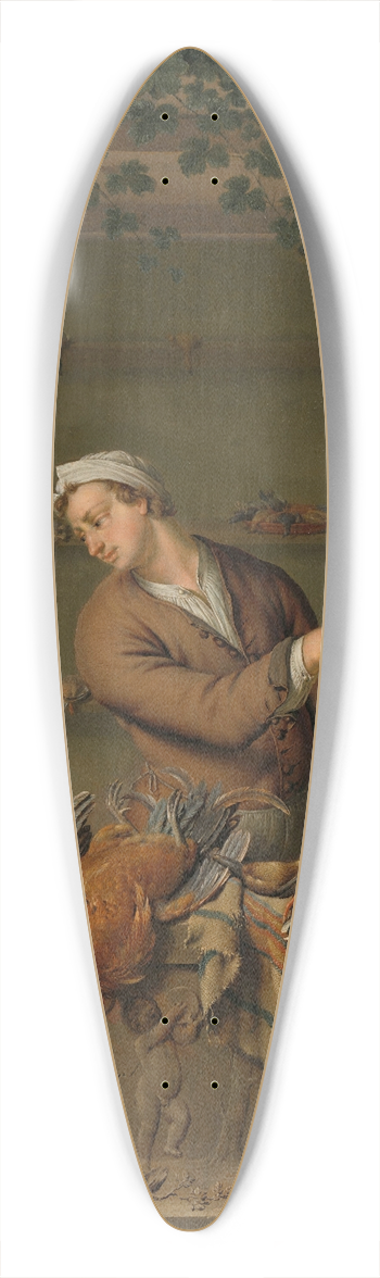 Willem Van Mieris - The Poultry Seller 39.3 inch art pintail longboard deck