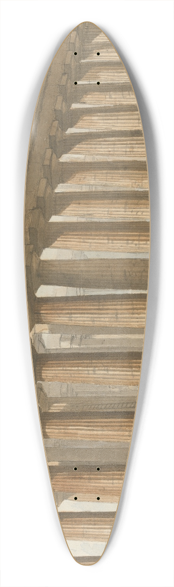 Willey Reveley - Paestum 39.3 inch art pintail longboard deck