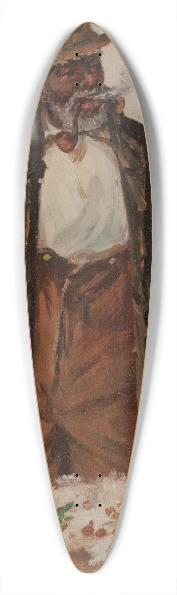William Aiken Walker - Man in Cotton Field 39.3 inch art pintail longboard deck