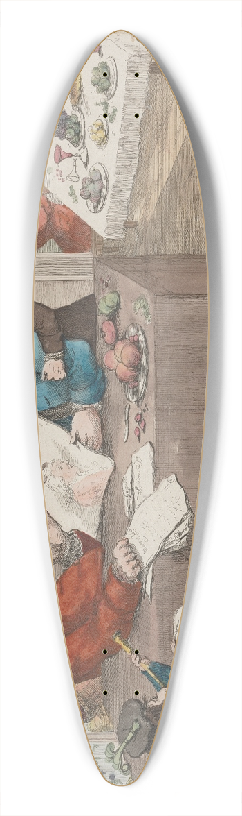 William Austin - The Minogoat 39.3 inch art pintail longboard deck