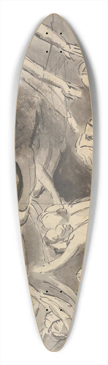 William Blake - The Last Trumpet 39.3 inch art pintail longboard deck