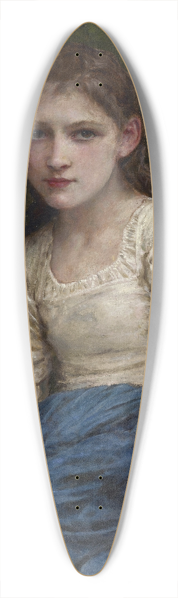William Bouguereau - Girl with an Apple 39.3 inch art pintail longboard deck