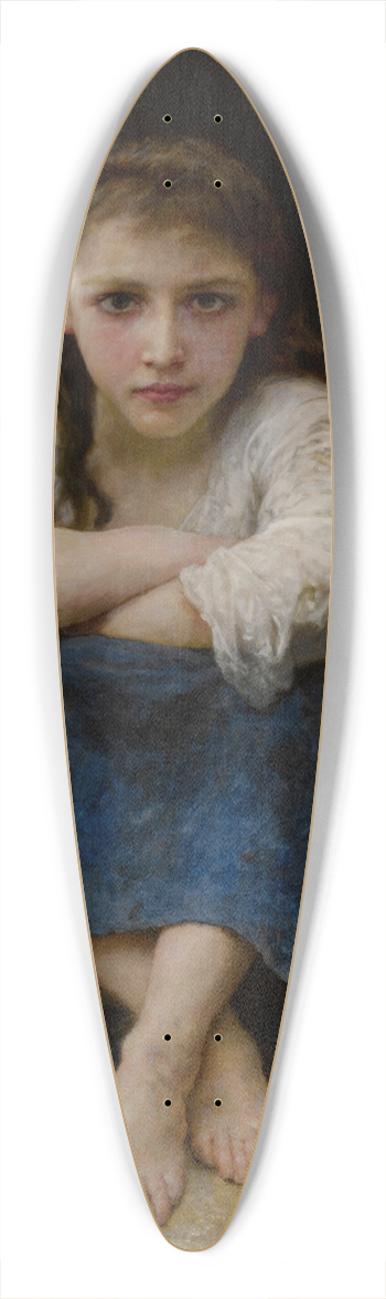 William Bouguereau - La srieuse 39.3 inch art pintail longboard deck