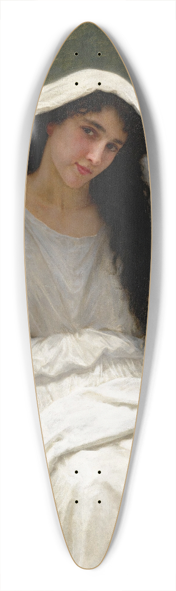 William Bouguereau - Le Voile 39.3 inch art pintail longboard deck