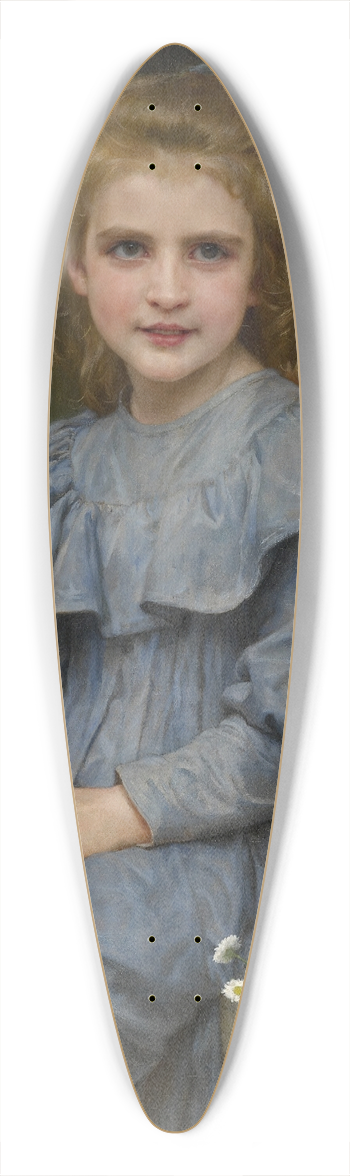 William Bouguereau - Pquerettes 39.3 inch art pintail longboard deck