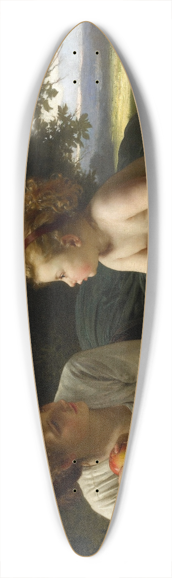 William Bouguereau - Temptation 39.3 inch art pintail longboard deck