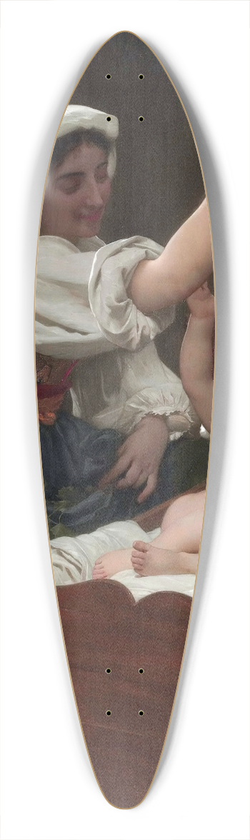 William Bouguereau - The Bunch Of Grape 39.3 inch art pintail longboard deck