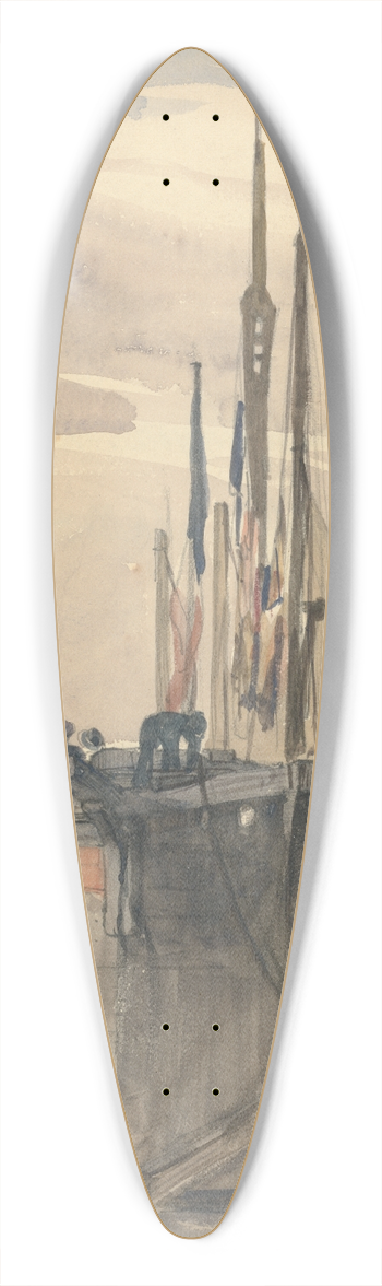 William Callow - The Luxor, Paris, December 1833 39.3 inch art pintail longboard deck
