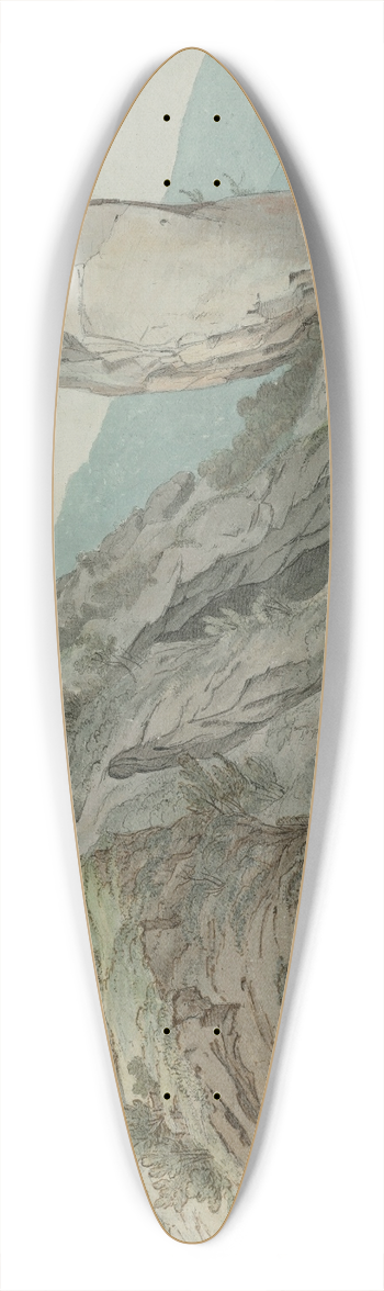 William Day - Ilam Rock, Dovedale 39.3 inch art pintail longboard deck