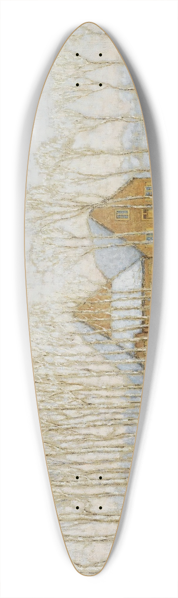 William Degouve de Nuncques - Paysage Dhiver 39.3 inch art pintail longboard deck
