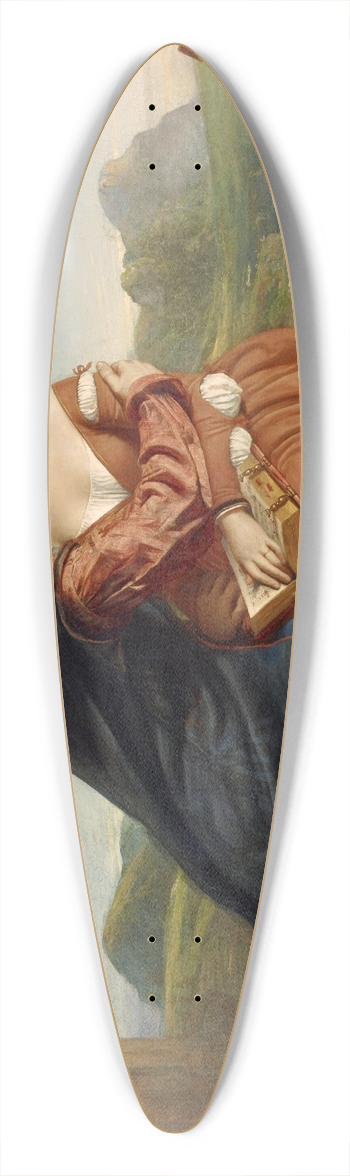 William Dyce - Francesca da Rimini 39.3 inch art pintail longboard deck